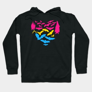 Pansexual Bats Heart Hoodie